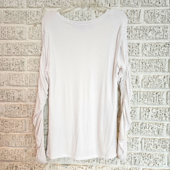 Veronica Beard Jeans Clement Ruched Long Sleeve Top - Picture 3 of 5